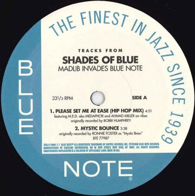 MADLIB - Tracks From Shades Of Blue - Madlib Invades Blue Note