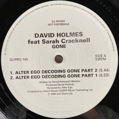 DAVID HOLMES - Gone