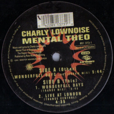 CHARLY LOWNOISE & MENTAL THEO - Wonderfull Days