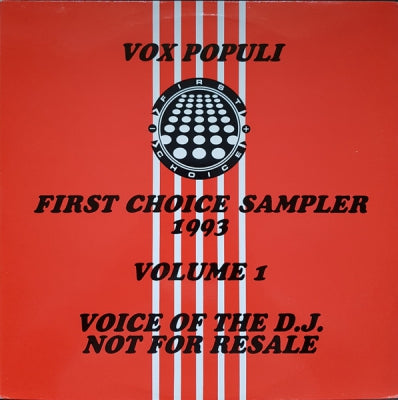 VARIOUS - Vox Populi First Choice Sampler 1993 Volume 1