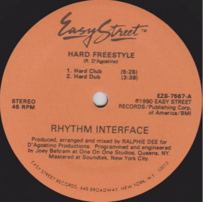 RHYTHM INTERFACE - Hard Freestyle / Never Let It Stop / You Keep Holdin Back