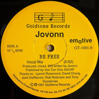 JOVONN - Be Free