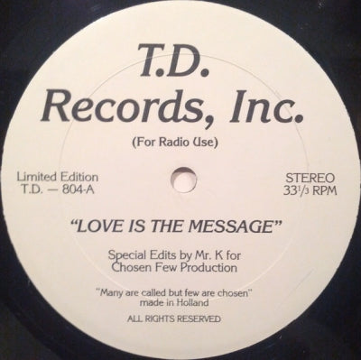M.F.S.B. / CHILITES - Love Is The Message / My First Mistake (Danny Krivit Edits)