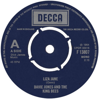 DAVIE JONES AND THE KING BEES - Liza Jane / Louie, Louie Go Home.