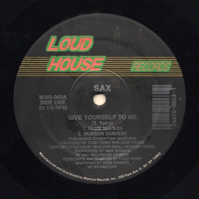 SAX - Give Yourself To Me / Don’t Turn Your Back On Me