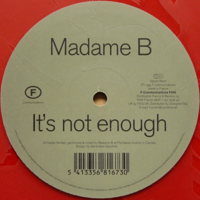 MADAME B - It's Not Enough