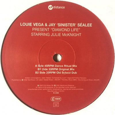 LOUIE VEGA & JAY "SINISTER" SEALEE PRESENTS - Diamond Life