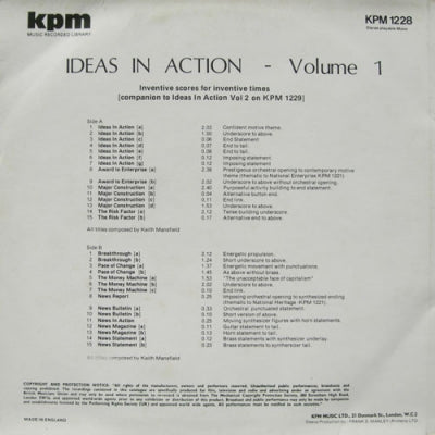 KEITH MANSFIELD - Ideas In Action - Volume 1