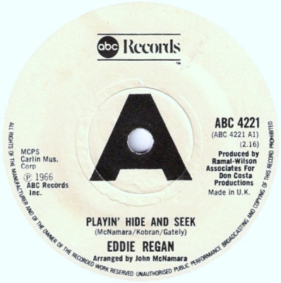 EDDIE REGAN / THE SAPPHIRES - Playin' Hide And Seek / Big Thing