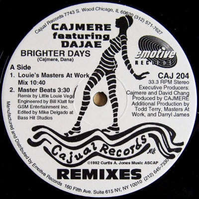 CAJMERE - Brighter Days (Remixes)