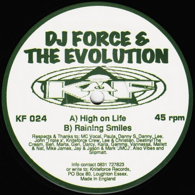 DJ FORCE & THE EVOLUTION - High On Life / Raining Smiles