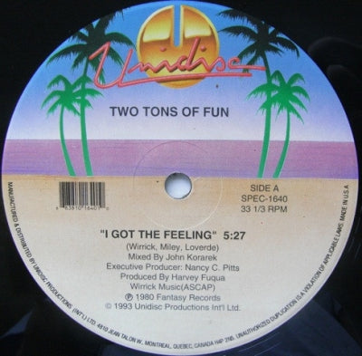 TWO TONS OF FUN - I Got The Feeling / Earth Can Be Just Like Heaven / Do You Wanna Boogie, Hunh?