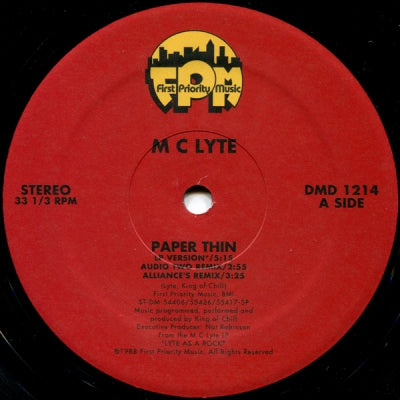 MC LYTE - Paper Thin / Spare The Rod