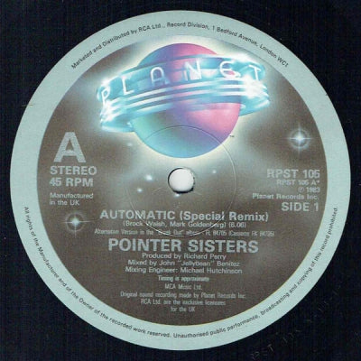 THE POINTER SISTERS - Automatic