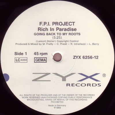 FPI PROJECT - Going Back To My Roots / Rich In Paradise