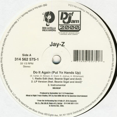 JAY-Z FEATURING BEANIE SIGEL AND AMIL - Do IT Again (Put YA Hands Up).