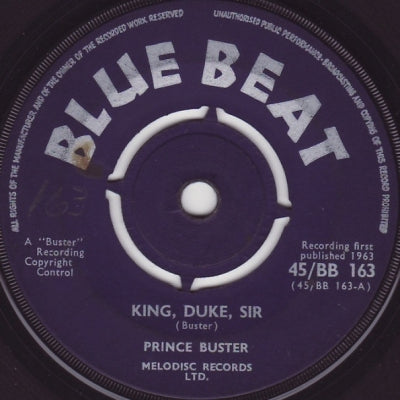 PRINCE BUSTER - King, Duke, Sir / I See Them In My Sight