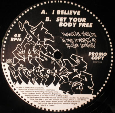 DA BASS INVADERZ - I Believe / Set Your Body Free