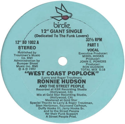 RONNIE HUDSON AND THE STREET PEOPLE - West Coast Pop Lock