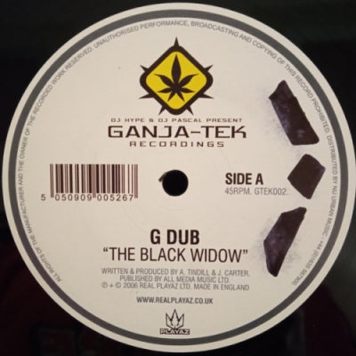 G DUB / G DUB & JAYDAN - The Black Widow / Sammurai