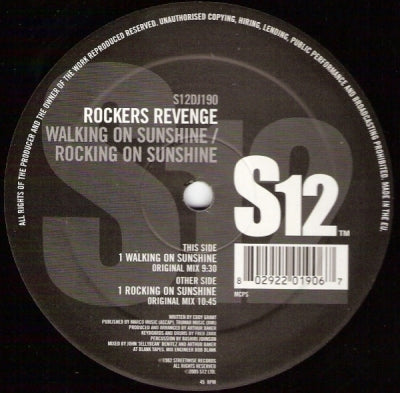ROCKERS REVENGE - Walking On Sunshine / Rocking On Sunshine