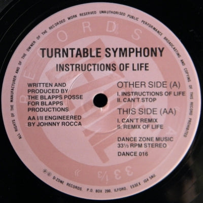 TURNTABLE SYMPHONY - Instructions Of Life