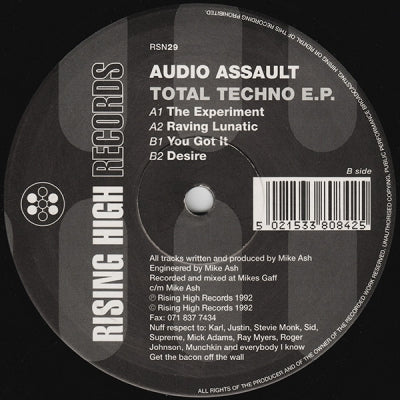 AUDIO ASSAULT - Total Techno E.P.