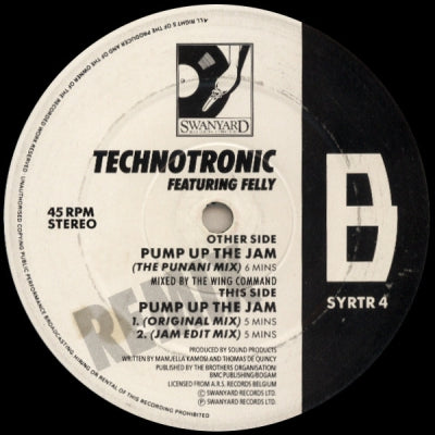 TECHNOTRONIC FEATURING FELLY - Pump Up The Jam