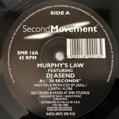 MURPHY'S LAW FEATURING DJ ASEND - 20 Seconds / Follow The Leader