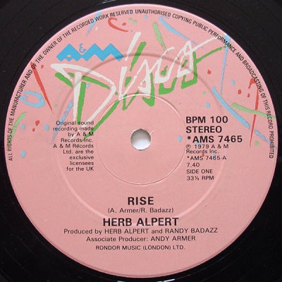HERB ALPERT - Rise / Aranjuez (Mon Amour)