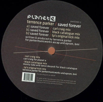 TERRENCE PARKER - Saved Forever