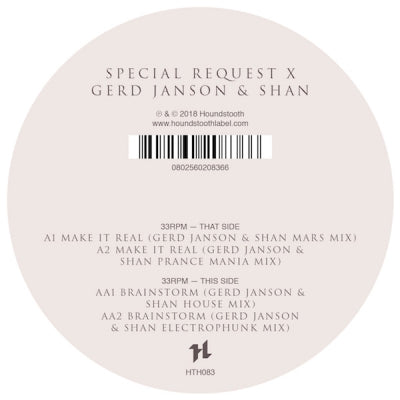 SPECIAL REQUEST X GERD JANSON & SHAN - Make It Real / Brainstorm (Remixes)