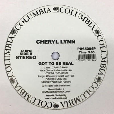 CHERYL LYNN - You Saved My Day / Got To Be Real