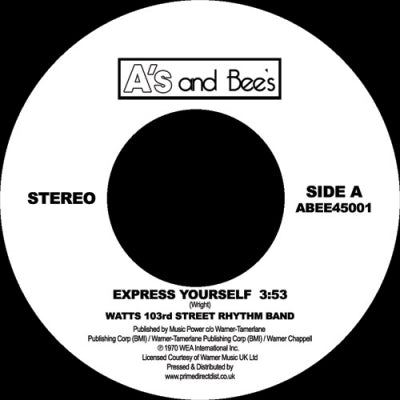 WATTS 103RD STREET RHYTHM BAND / THE METERS - Express Yourself / Just Kissed My Baby