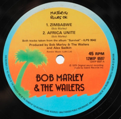 BOB MARLEY AND THE WAILERS - Zimbabwe / Africa Unite / Wake Up And Live