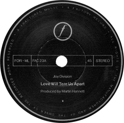 JOY DIVISION - Love Will Tear Us Apart