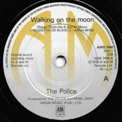 THE POLICE - Walking On The Moon / Visions Of The Night