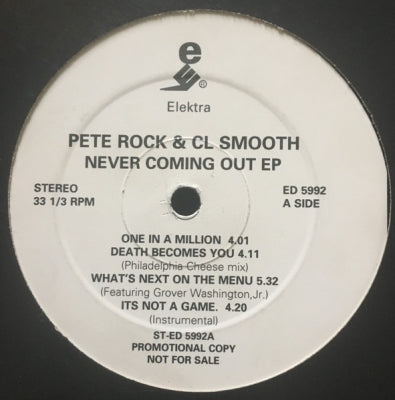 PETE ROCK and CL SMOOTH - Never Coming Out EP