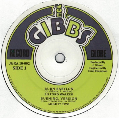 SILFORD WALKER - Burn Babylon / Jah Golden Pen