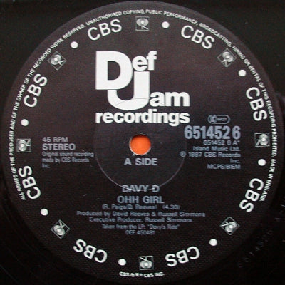 DAVY D - Ohh Girl