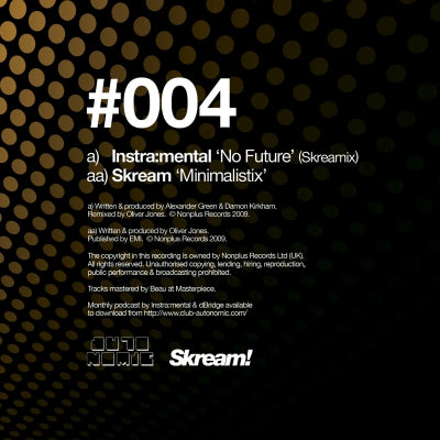 INSTRA:MENTAL / SKREAM - No Future (Skreamix) / Minimalistix
