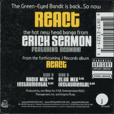 ERICK SERMON FEATURING REDMAN - React