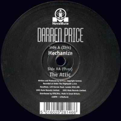 DARREN PRICE - Mechanize / The Attic