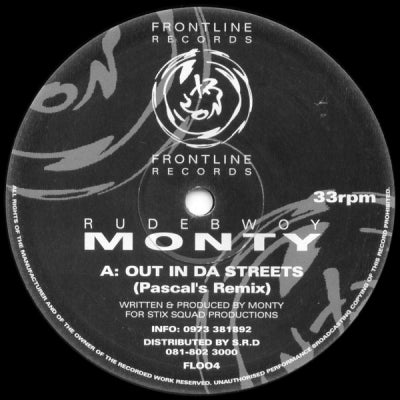 RUDE BWOY MONTY - Out In Da Streets (Remixes)