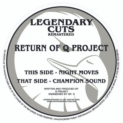 RETURN OF Q PROJECT - Champion Sound / Night Moves (Alliance Remixes)