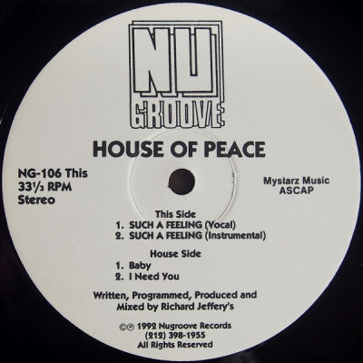 HOUSE OF PEACE - Such A Feeling