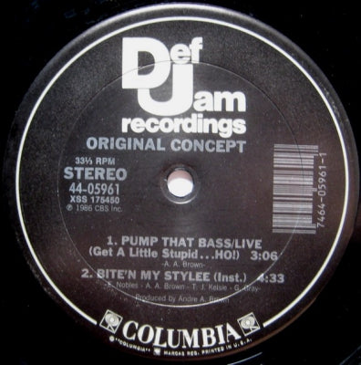 ORIGINAL CONCEPT - Bite'n My Stylee / Pump That Bass