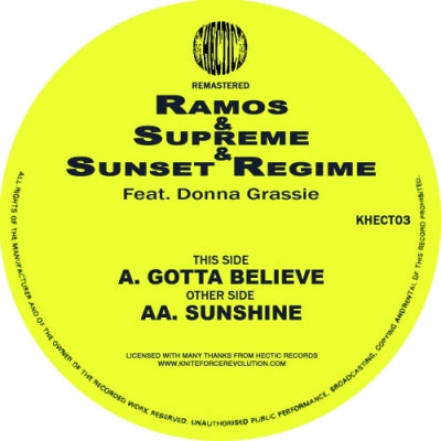RAMOS, SUPREME & SUNSET REGIME - Gotta Believe EP