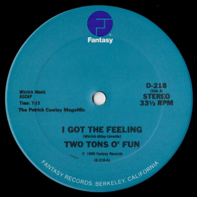 SLICK / TWO TONS O' FUN - I Got The Feeling / Space Bass