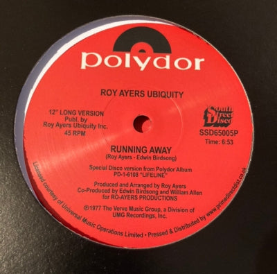 ROY AYERS - Running Away / Love Will Bring Us Back Toghether
